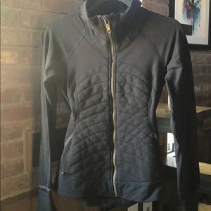Black fitted Lululemon jacket